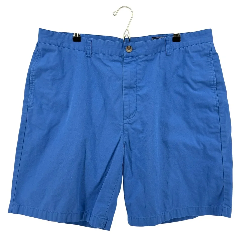Vineyard Vines Breaker Shorts Mens 40 Blue‎ Cotton Twill Flat Front Classic Fit